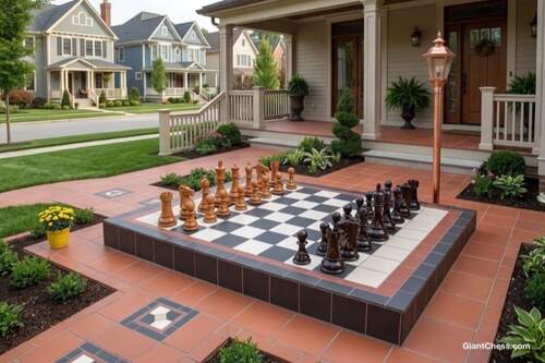 16&Prime; Sets giant teak chess photo
