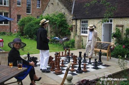 24&Prime; Sets giant teak chess photo