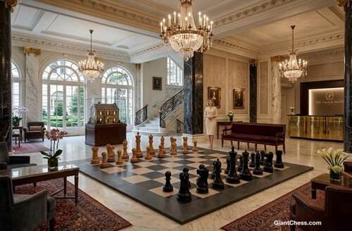 24&Prime; Sets giant teak chess photo