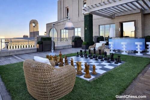 24&Prime; Sets giant teak chess photo