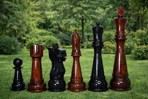 60&Prime; Sets giant teak chess photo