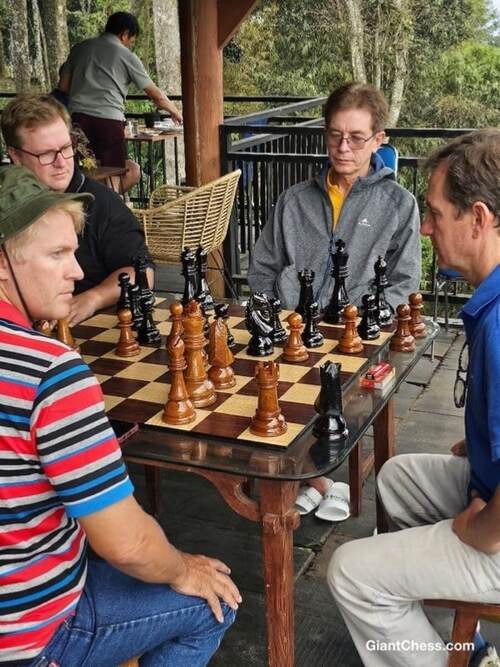 8&Prime; Sets giant teak chess photo